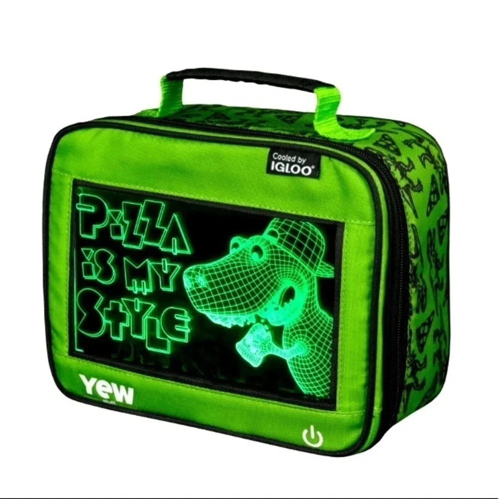 Igloo Yew Dinosaurs Light Up Lunchbox Insulated Igloo Cooler NWT